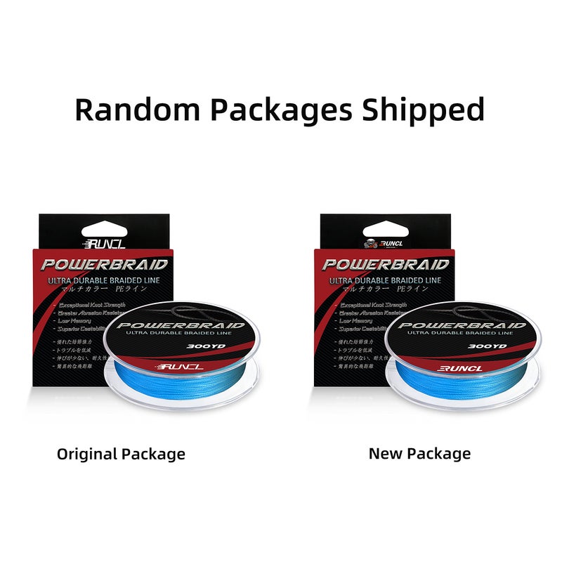 RUNCL PowerBraid Braided Fishing Line, Ultra Durable Braided Line 4 Strands - Seamless Weaving Tech, Enhanced Coating Tech, Zero Stretch, High Sensitivity (Blue, 1000Yds, 40LB(18.1kgs)) - Image 2